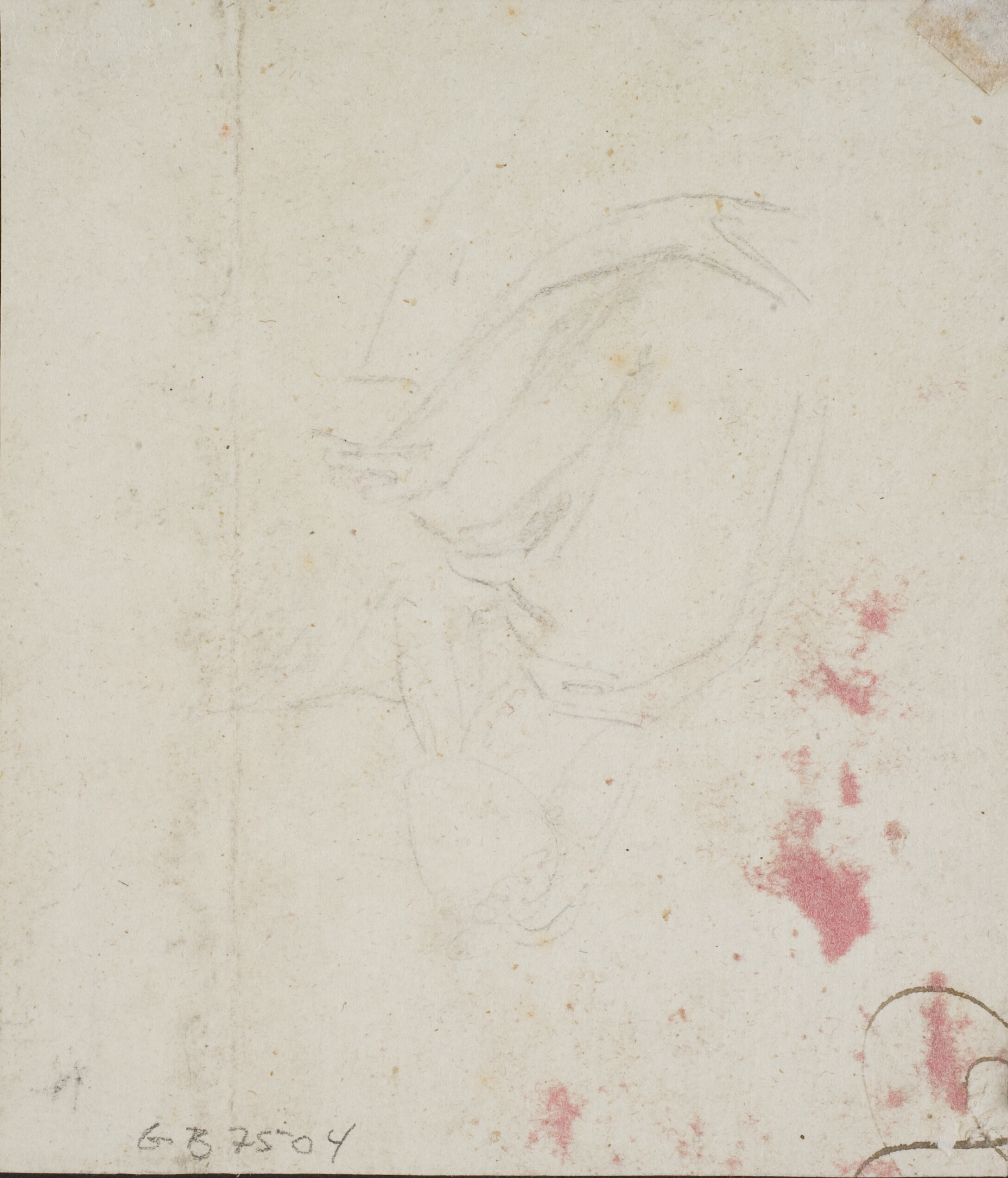 Rids af figur, studie til den forreste figur recto?